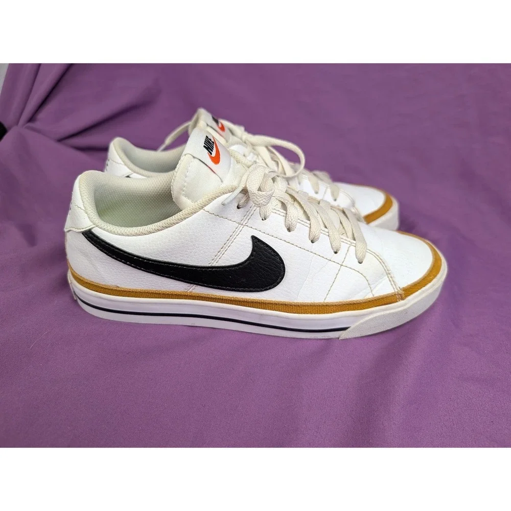 Nike Court Legacy Next Nature Low Top Sneakers White Black Orange dh3161-100
